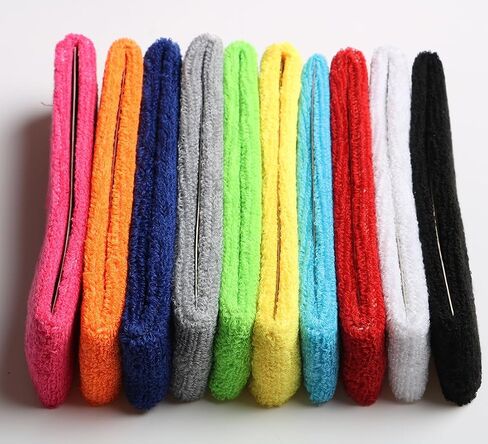 12PCS Cotton Sweatbands Sports Headband for Men Women Moisture Wicking Athletic Terry Cloth Sweatband for Running Gym Working Out in Saudi Arabia