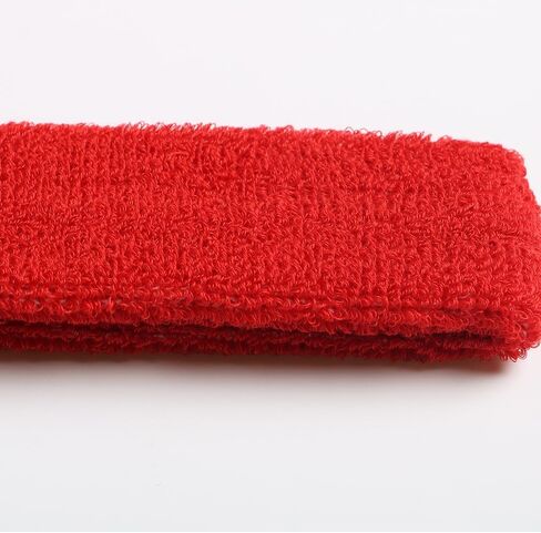 12PCS Cotton Sweatbands Sports Headband for Men Women Moisture Wicking Athletic Terry Cloth Sweatband for Running Gym Working Out in Saudi Arabia