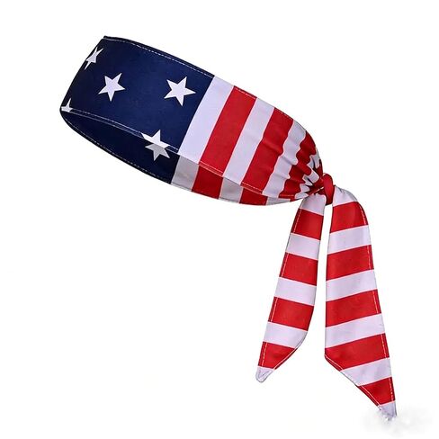 Independence Day 250th，Tie Headband Red White and Blue Hair Accessories，USA Patriots American Flag Sports Bandana，for Exercise, Running, Football in Saudi Arabia