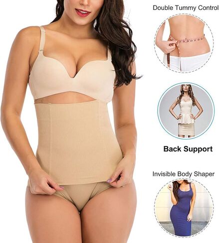Womens Waist Trainer Corset Shapewear Tummy Control Waist Cincher Slim Body Shaper Postpartum Recovery Belt in Kuwait