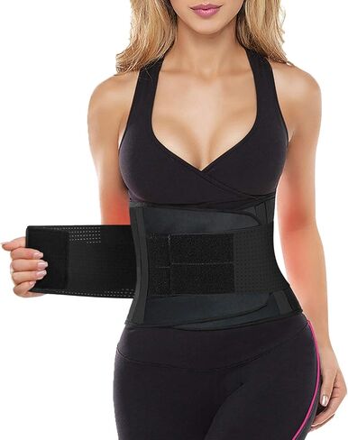 YIANNA Women Waist Trainer Belt - Slimming Sauna Waist Trimmer Belly Band Sweat Sports Girdle Belt Weight loss in Saudi Arabia