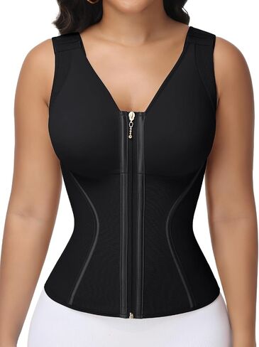 SHAPSHE Waist Trainer Corset for Women Tummy Control Workout Sport Girdle Hourglass Cincher Body Shaper Postpartum with Bra in Kuwait