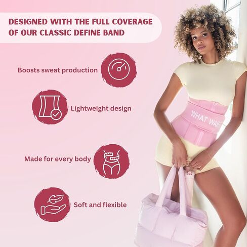 What Waist PrettySweat Band – Lightweight Sweat Band for Women, Soft Flexible Waist Trainer for Workouts & Core Support in Saudi Arabia