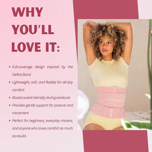 What Waist PrettySweat Band – Lightweight Sweat Band for Women, Soft Flexible Waist Trainer for Workouts & Core Support in Saudi Arabia