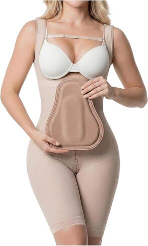BE SHAPY Pear-Shaped Ab Board Post Surgery Liposuction Foams Compression Garment after Tummy Tuck | Tabla Lipo Abdominal Postoperatoria Cocoa in Saudi Arabia