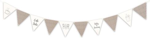 Gostman Baby is Brewing Banner - Cafe Bebe Theme Triangle Pennant Banner, Baby Shower Party Decoration Bunting Flag Garland, Coffee Theme Party Decor (Brewing Pennant) in Saudi Arabia