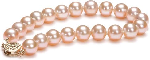Pink 8.5-9.5mm AAA Quality Freshwater Gold filled Cultured Pearl Bracelet For Women in Kuwait
