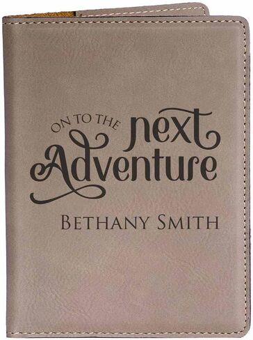 Lifetime Creations Engraved Personalized Adventure Passport Cover (Black) - Graduation Gifts Passport Holder, Personalized Passport Case with Your Name in Saudi Arabia