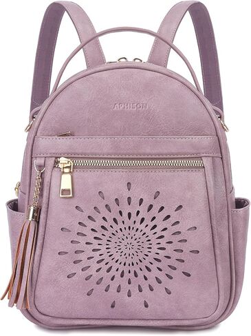 حقيبة ظهر صغيرة من APHISON للنساء من جلد البولي يوريثان اللطيفة، حقائب ظهر صغيرة للسيدات كاجوال خفيفة الوزن للسفر، حقيبة نهارية مقاومة للماء in Kuwait