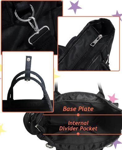Large Ita Backpack Shoulder Tote Bag Crossbody Handbags with Insert,kawaiI Ita Purse,for Pin Display,Kpop Fan Anime (Pins NOT Included) (Black) in Kuwait