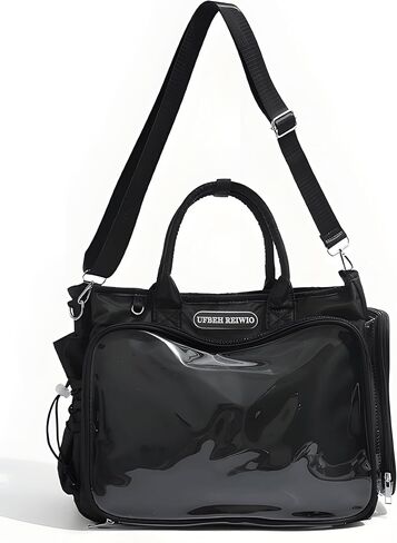 Large Ita Backpack Shoulder Tote Bag Crossbody Handbags with Insert,kawaiI Ita Purse,for Pin Display,Kpop Fan Anime (Pins NOT Included) (Black) in Kuwait