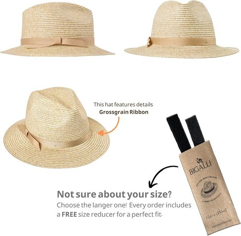 Bigalli Tiffany Poly Braid Sun Hats for Women Crushable Summer Beach Hat Pinch Front Shape, Grossgrain Ribbon UV SPF 80 in Saudi Arabia