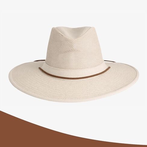 Henschel Hats Aussie Breezer Grande Hat - Extra Wide-Brim Sun Hat for Men | Perfect Men's Summer Hat for Camping in Saudi Arabia