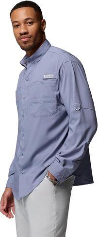 Columbia Men's PFG Tamiami Long Sleeve Fishing Shirt, New Moon, X-Small in Kuwait