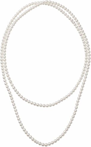 59" Long Pearl Necklace, Faux Pearls Necklaces for Women Elegant Pearl Choker Necklace Layered Pearls Dangle Necklaces Imitation-Pearl Strand for Wedding Party Costume Jewelry Gifts in Saudi Arabia