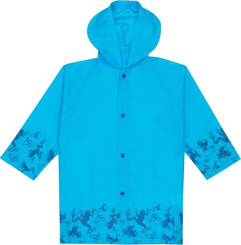 Puddle Play Kids Waterproof Rain Slicker Jacket with Hood – PVC Raincoat, Snap Closure, Lightweight – Sizes 2–9 Years in Kuwait