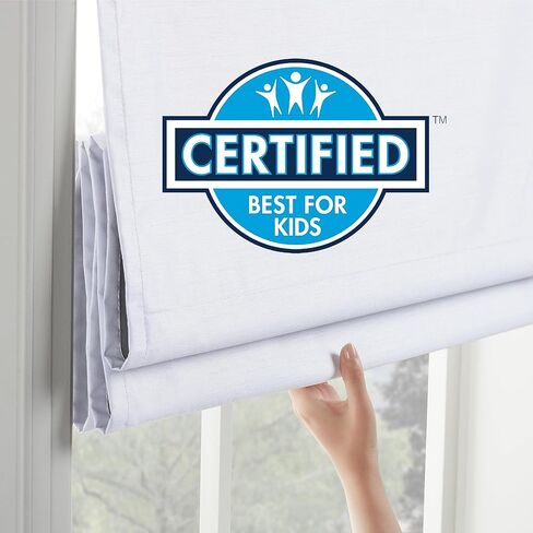Eclipse Kylie 100% Blackout Window Roman Shade, 23 in Wide x 64 in Long, Cordless, Thermal and Noise Reducing Interior Shade Window Treatment for Home Privacy & Energy-Efficiency, Black in Kuwait