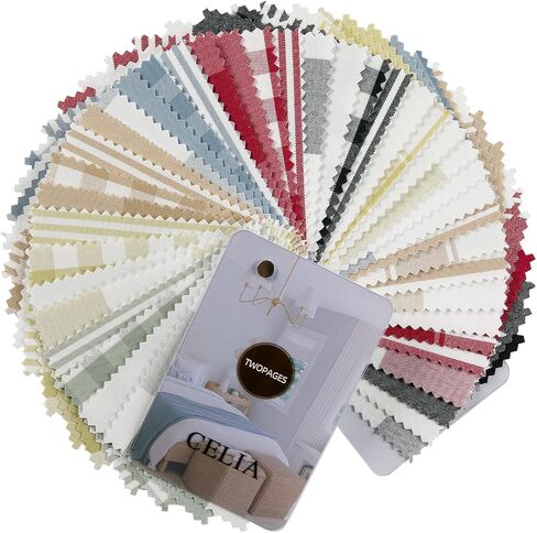 TWOPAGES Celia Cordless Striped Roman Shade Blind Polyester Fabric Sample Booklet in Saudi Arabia
