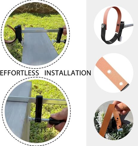 Headstone Wreath Hanger, 2-Pack Adjustable Cemetery Wreath Holder for 3'' to 8'' Tombstones & Grave Markers,Black,Gravestone Decoration for Christmas, Memorial Day, Never Blown Away! in Kuwait