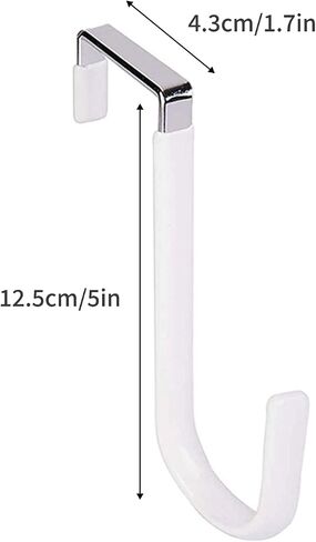 Over Door Wreath Hanger Hook, Thin Metal Overdoor Wreath Holder Seasonal Hanger Hooks for Front or Back Door Wreath Door Hanger Door Back Door Hook (White) in Saudi Arabia
