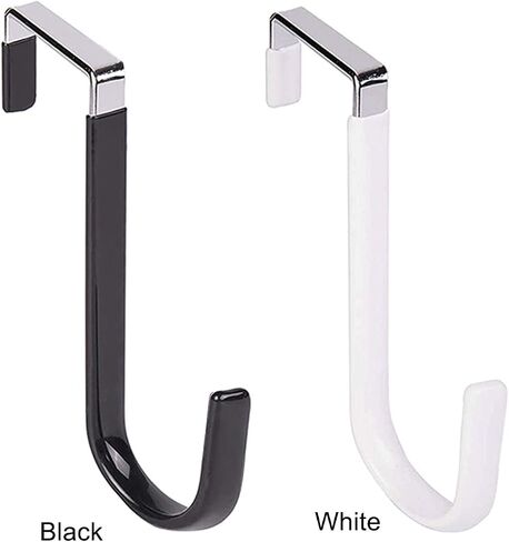 Over Door Wreath Hanger Hook, Thin Metal Overdoor Wreath Holder Seasonal Hanger Hooks for Front or Back Door Wreath Door Hanger Door Back Door Hook (White) in Saudi Arabia