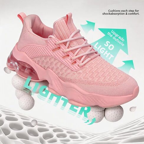 Womens Slip On Walking Shoes Air Running Casual Fashion Tennis Sneakers Comfortable Non Slip Work Athletic Trainers in Saudi Arabia