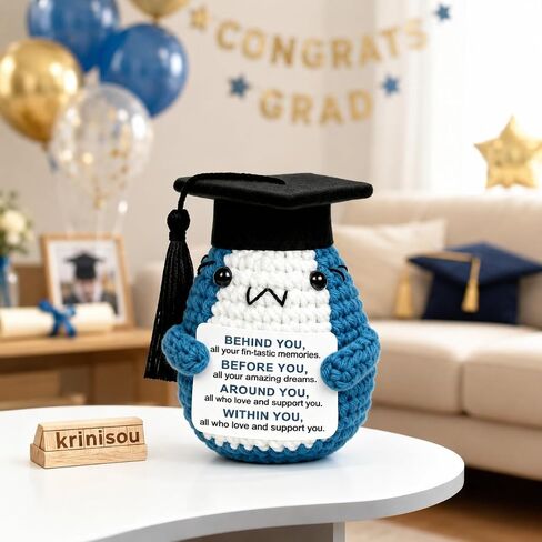 2026 Graduation Gifts for Men Women Her Him, Congrats Grad Gift for College Senior High School Masters Bachelors Degree Graduate Daughter Friend, Small Crochet Shark Desk Decor in Kuwait