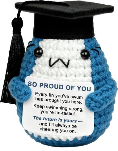 2026 Graduation Gifts for Men Women Her Him, Congrats Grad Gift for College Senior High School Masters Bachelors Degree Graduate Daughter Friend, Small Crochet Shark Desk Decor in Kuwait