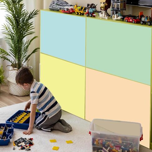 party greeting 6PCS Classroom Cabinet Curtain for Shelves Back to School Curtain 24.6 X 24 Inch Self Adhesive Curtains for School Kindergarten Daycare Primary Playroom Decor Pastel Candy in Kuwait