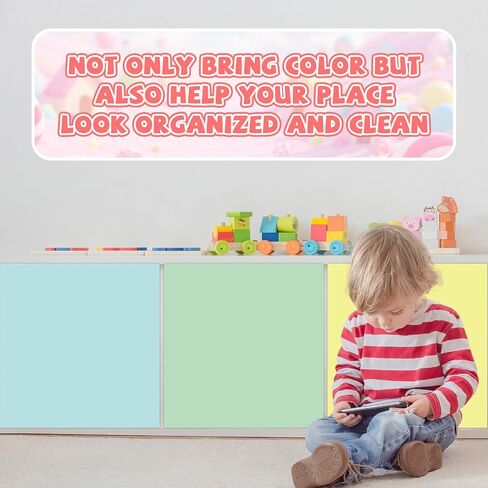 party greeting 6PCS Classroom Cabinet Curtain for Shelves Back to School Curtain 24.6 X 24 Inch Self Adhesive Curtains for School Kindergarten Daycare Primary Playroom Decor Pastel Candy in Kuwait