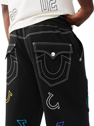 سويت شيرت HS Big T فضفاض للرجال من True Religion - خصر برباط، جيب جانبي in Kuwait