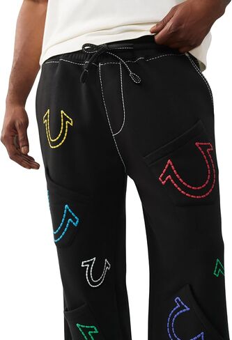 سويت شيرت HS Big T فضفاض للرجال من True Religion - خصر برباط، جيب جانبي in Kuwait