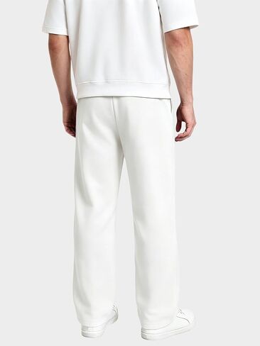 Men's Open Bottom Sweatpants Mid-Weight Cotton Lounge Pants Casual Baggy Straight Leg Sweatpants with Pockets in Kuwait