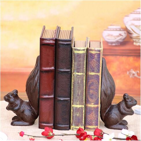 Bookend Support Bookend Unique Cast Iron Decor Book Ends to Hold Heavy Duty Books Vintage Antique Home Living Room Library Office Shelf Bookends in Saudi Arabia