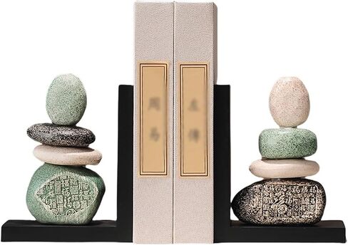 Bookend Support Bookends Heavy Duty Book Ends for Shelves Decorative Ceramic Stopper Abstract Desgin Dividers Holders Stand for Office Library Bookends in Saudi Arabia