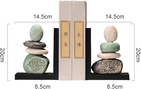 Bookend Support Bookends Heavy Duty Book Ends for Shelves Decorative Ceramic Stopper Abstract Desgin Dividers Holders Stand for Office Library Bookends in Saudi Arabia