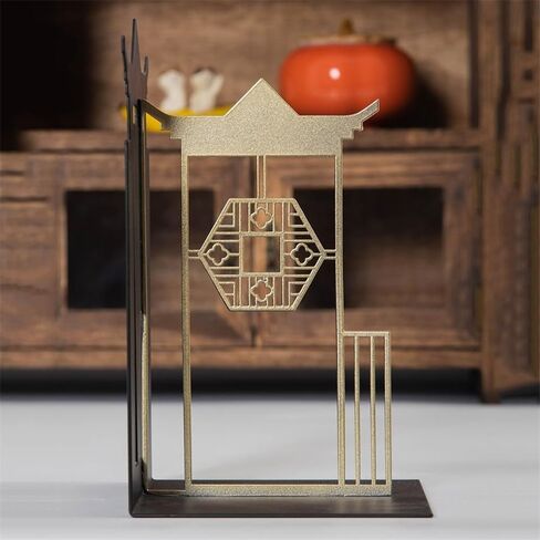 Bookend Support Book Ends Decorative - Chinese Retro Ornament Bookends for Home Office Desk Bookshelf Decoration Bookends in Kuwait