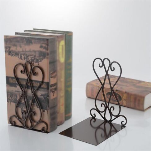 Bookend Support Iron Retro Book Ends, Bookends Decorative Holders for Office Library Bookends in Kuwait