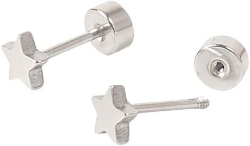 Titanium Flat Back Earrings Internally Threaded Body Piercing Stud Jewelry for Helix Tragus Conch Nose and Lip in Saudi Arabia