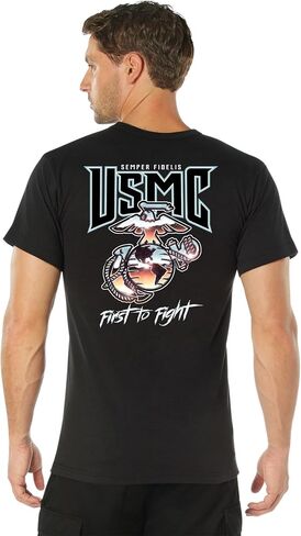 Rothco USMC First to Fight T-Shirt – Printed United States Marine Corps Graphic Tee in Saudi Arabia