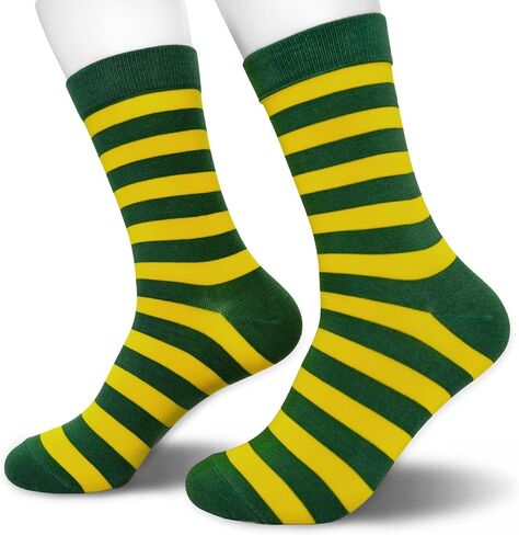 Classic Striped Crew Socks, Soft Cotton Retro Athletic Sport Socks, Back To School Gifts for Men Women in Saudi Arabia
