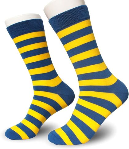 Classic Striped Crew Socks, Soft Cotton Retro Athletic Sport Socks, Back To School Gifts for Men Women in Saudi Arabia