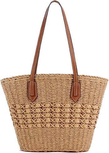 Large Straw Shoulder Bag Women Woven Tote Travel Bag Top Handle Summer Beach Handbag Purse in Saudi Arabia