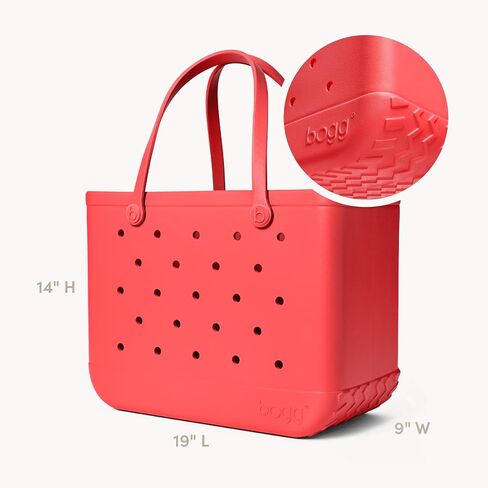 BOGG BAG Boggs N’ Ends Travel Organizer (Capri Coral) + Original, Large Tote (Coral Me Mine) + Top o' the Bogg to Ya (For Shore White) – Durable, Washable, Tip-proof – Beach, Pool, Boat, Work, Sports in Kuwait