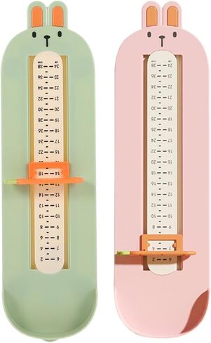 OSALADI 2pcs Foot Measurer Shoe Measuring Device with Ruler for Foot Measurement Tool for Home Use Pink and Green in Kuwait