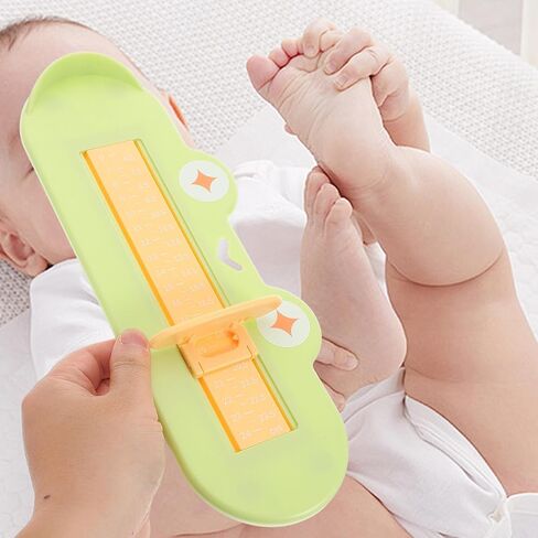 PartyKindom Shoe Sizer Measuring Device and Foot Measure Tool with Foot Length Gauge, Green, Home Use for Accurate Shoe Size Measurement in Kuwait