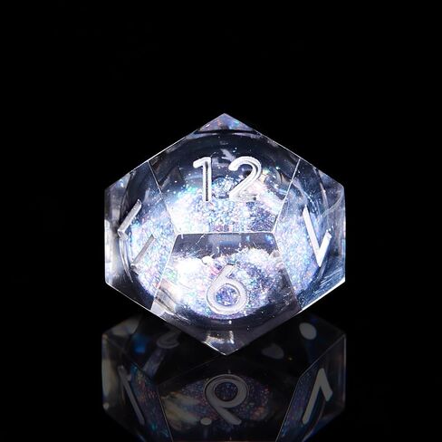 WSJSWQ Liquid Core DND Dice Set, 7pcs Resin Sharp Edge Polyhedral D&D Dice for Dungeons and Dragons TTRPG Role Playing Games with Gifts Box (Galaxy) in Saudi Arabia