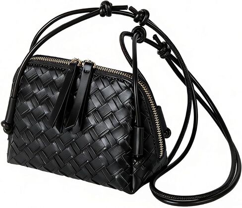 JYG Woven Crossbody Bags for Women PU Leather Handwoven Shoulder Bag Mini Satchel Purses with Adjustable Strap 2026 in Saudi Arabia
