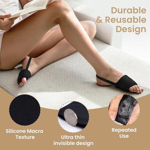 Metatarsal Pads for Women & Men 2 Pairs with Gel Inserts,Ball of Foot Pain Relief for Metatarsalgia,Sesamoiditis & Morton's Neuroma (Black Small) in Saudi Arabia