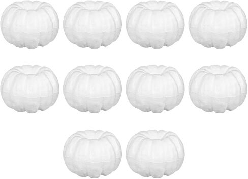 10x Foam Pumpkins Arts and Craft Handmade, Artificial Fake Pumpkins, Polystyrene Pumpkins for Halloween School Project Household Party Decor (12cm) in Saudi Arabia